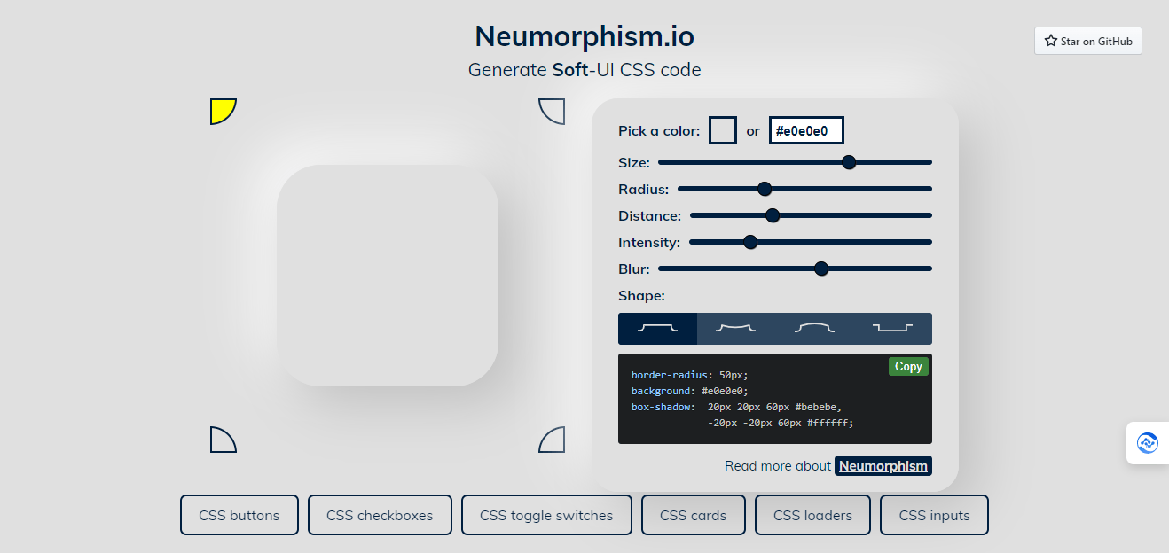 Neumorphism.io