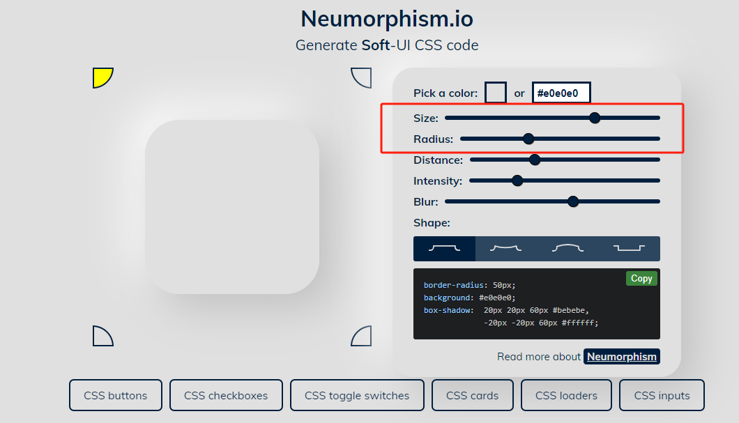 Neumorphism.io